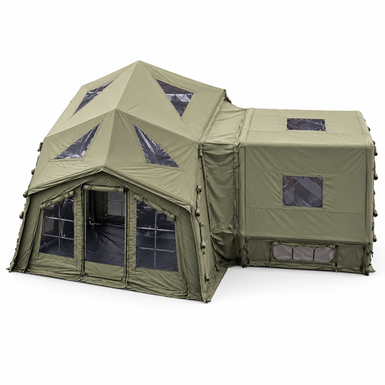 13.6 m² Family Camping Set – Tent, Hub Tent & Connector